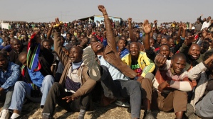 PLATINUM MINERS IN MARIKANA, SOUTH AFRICA STRUCK FOR HIGHER WAGES IN 2012, RESISTING POLICE REPRESSION AND SPARKING A NATIONAL CRISIS